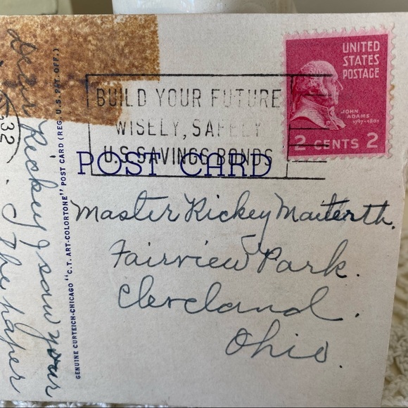 1956 Jefferson Memorial Washington D.C. Postcard w/ 2 cent stamp - Picture 6 of 7